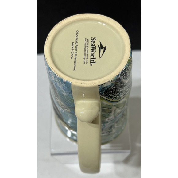 SeaWorld Sea Turtles Mug Raised Textured 3D Coffee Cup Ceramic 5" Loggerhead - Picture 7 of 9